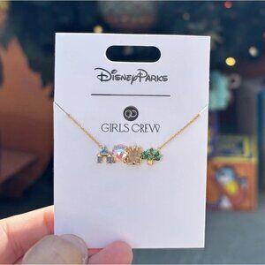 Disney Parks Walt Disney World Attractions Icons Necklace By Girls Crew New